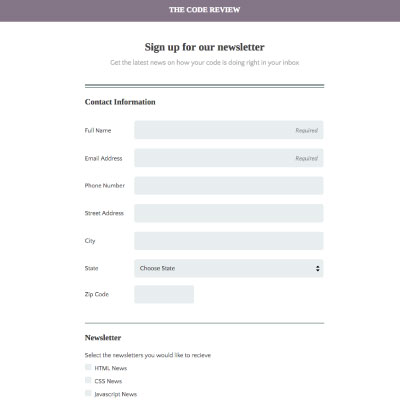 Online Registration website image