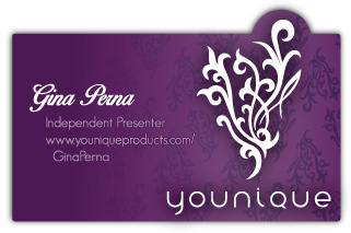 While I was a representative for Younique, I designed my own counter display and business cards.